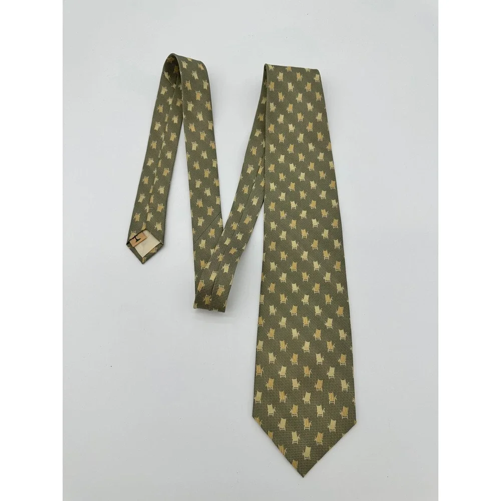 Tommy Bahama Tie Mens Off‎ Island Tropical Beach Chair Silk Blend Green OS